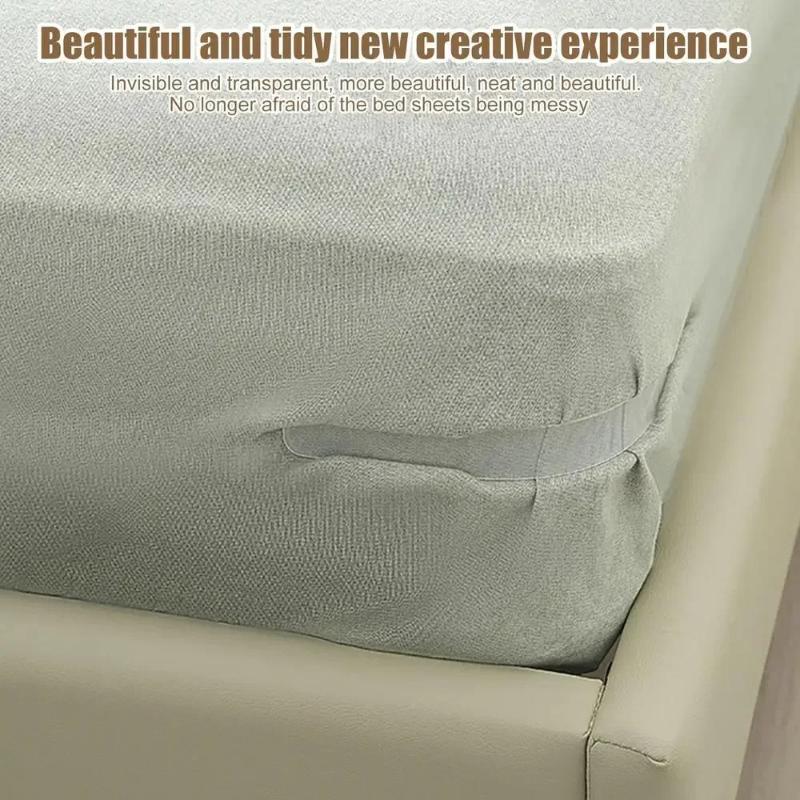 4Pcs Heavy Duty Bedsheet Corner Tightener Clips High-Quality Materials Durable And Reliable Bed Sheet Grippers For Protectors