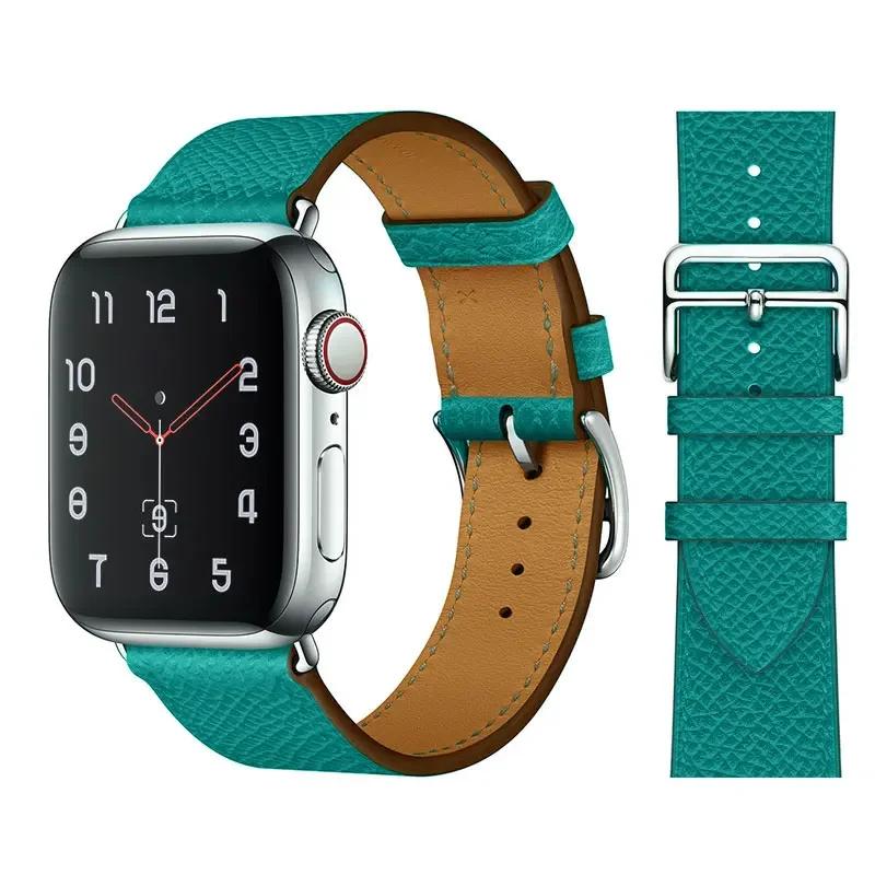Genuine Leather Bracelet Strap For Apple Watch Band 45mm 49mm 41mm 44mm 42mm 46mm Leather Wristband iWatch Ultra 11 10 9 8 7 6 5