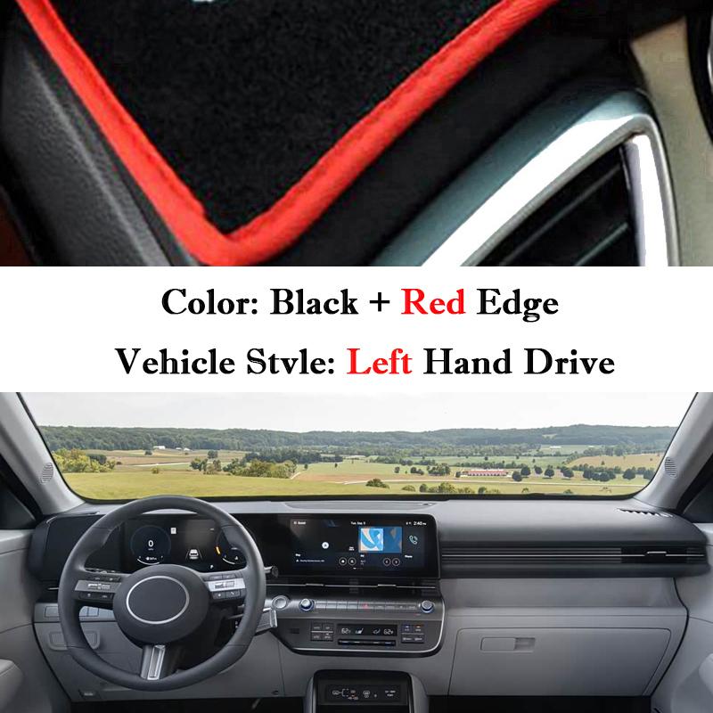 For Hyundai Kona SX2 2026 2026 2026 2026 Dashboard Cover Car Dash Board Anti-UV Sun Shades Non-slip Cushion Parts Accessories