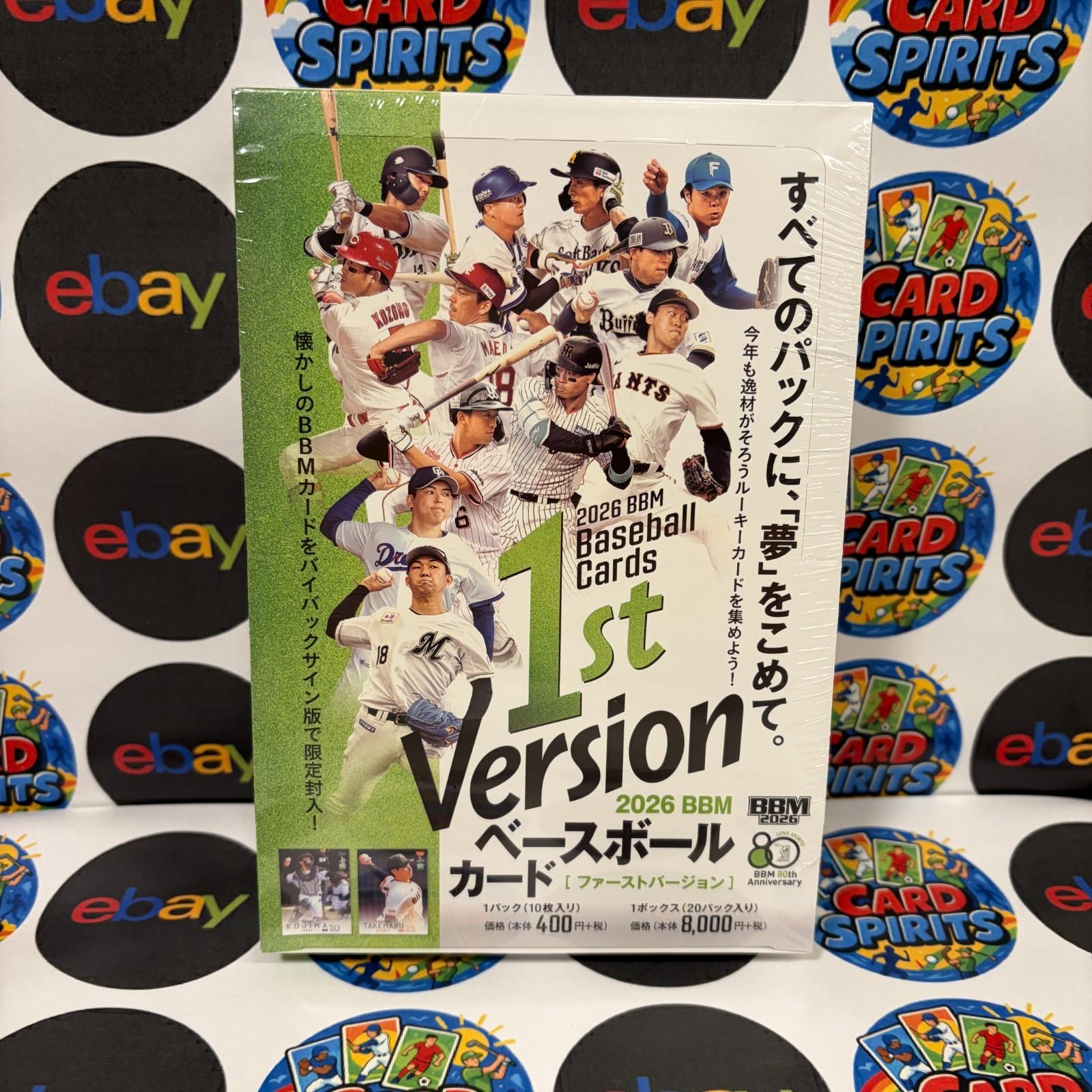 2026 BBM Baseball Cards 1st Version BOX NPB Japan Factory Sealed hand
