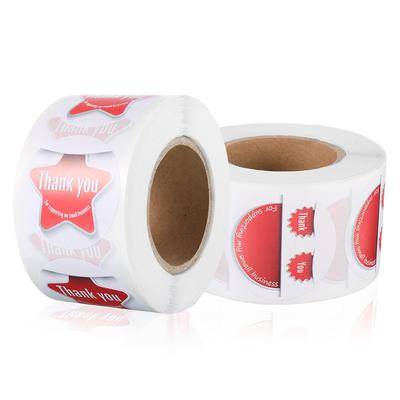 2Rolls/BOX Thank You Round Sticker Scrapbook Envelope Seal Sticker Gift Flower Decoration Stationery Label Stickers 1.5 Inch