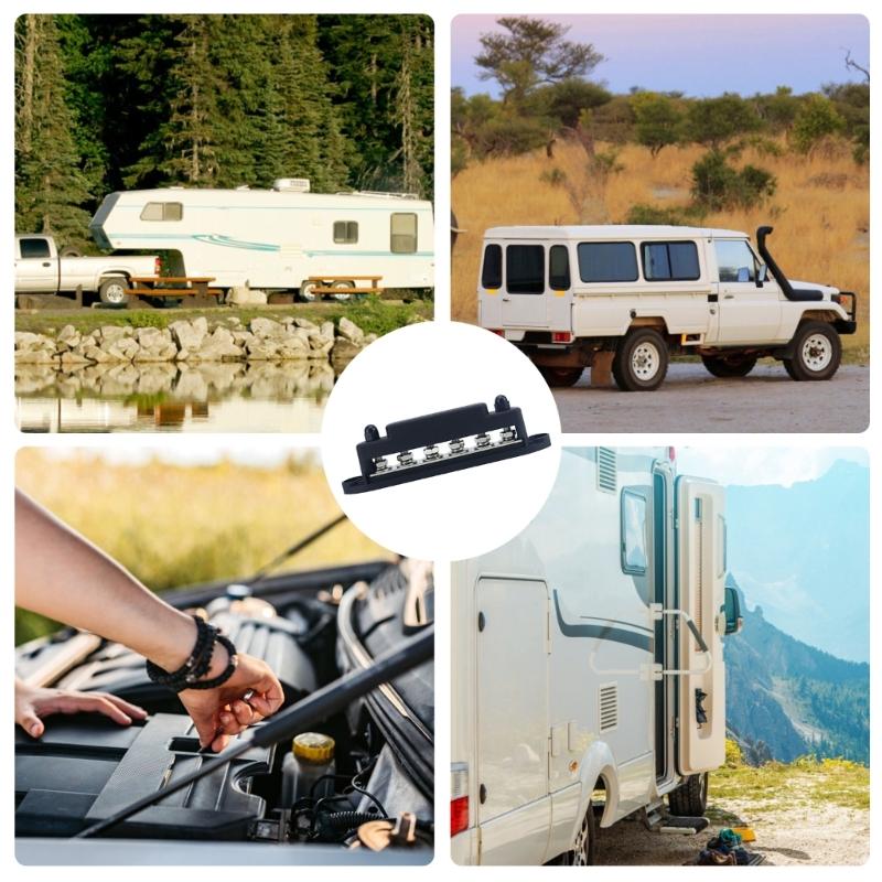 Busbar Power Distribution Block Suitable For Automotive Vehicle Electrical Car Ground Battery Busbar With Terminal Studs