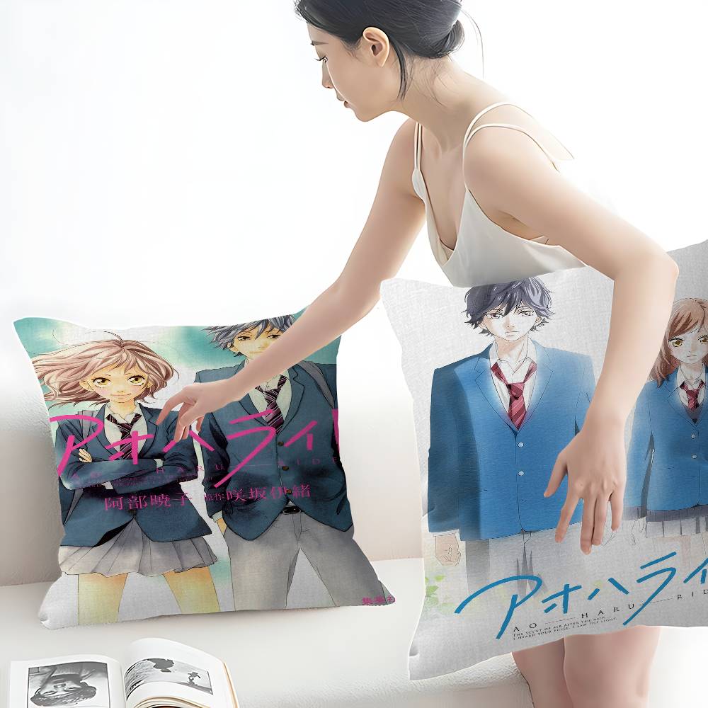 Blue Spring Ride Cartoo Pillowcases Home Bedding Decorative Pillow Cover Wedding Super Soft Pillow Case