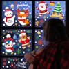 Christmas Decoration Snowflake Stickers, Santa Claus, Christmas Tree, Penguin Static Cling Stickers