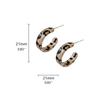 Acrylic Earrings Resin Geometric Hoop Fashion Stud Earrings C-shaped Earrings Resin Earrings Women's Bohemian Earrings