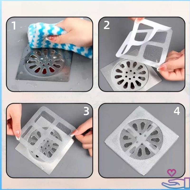 Disposable Drain Cover Hair Filter Sticker Kitchen Bathroom Floor Sink Clog Prevent Mesh Anti Insect