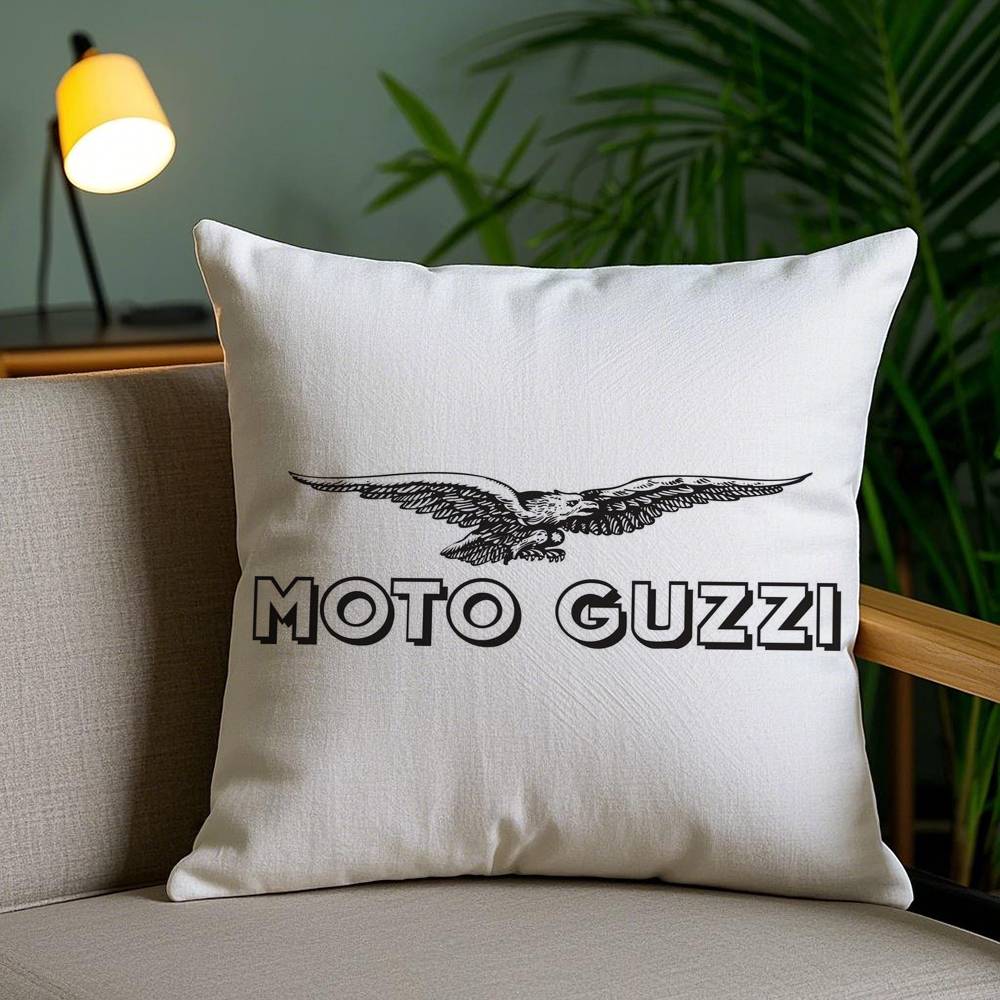Federa Cuscino Marca Moto G-GuzziS Ufficio Divano Sedia da Dormitorio Schienale Peluche Corto Stampa Double-sided Copricuscino per Casa