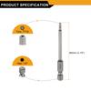 TT8-TT40 Security Torx Head Screwdriver Bit 3.15" Long 1/4" Hex Shank Magnetic Tamper Proof 6 Point Star Screw Driver Drill Bit
