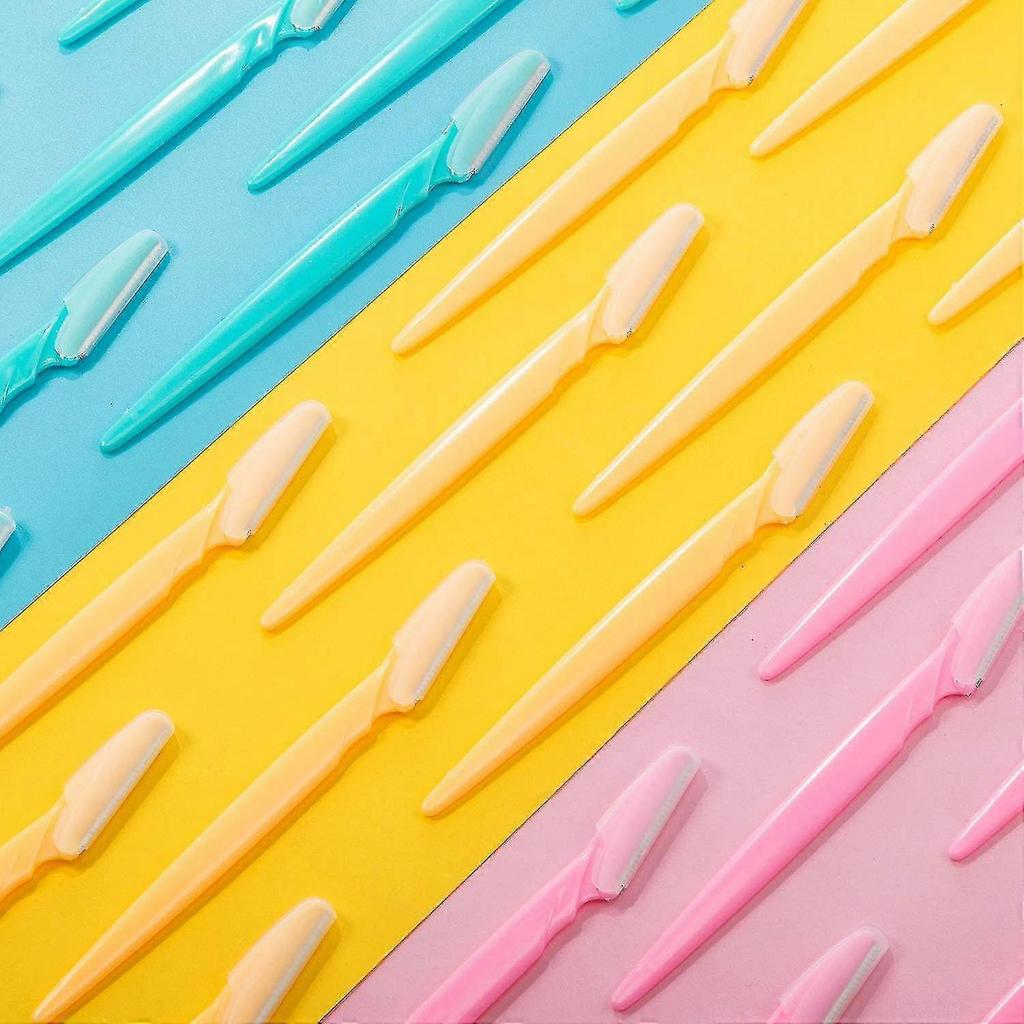 60 Pieces Eyebrow Razor Shaver Women Facial Razor With Precision Cover