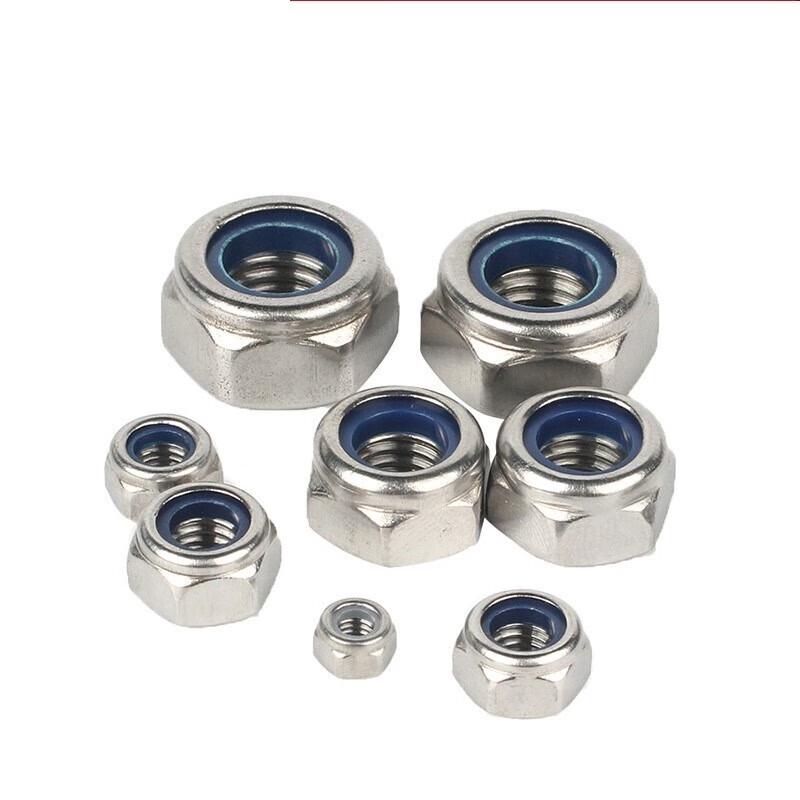304 Stainless Steel M4 Nylon Hex Lock Nuts