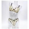French Ultra Thin Women Underwear Set Sexy Flocking Push Up Bra Summer Ladies 6 Color Mesh Breathable Lingerie and Thong Sets
