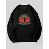 Men'S Golf Swing Sweater With Golfer Action Design - Round Neck Loose Fit, For Golf Course And Casual Wear.