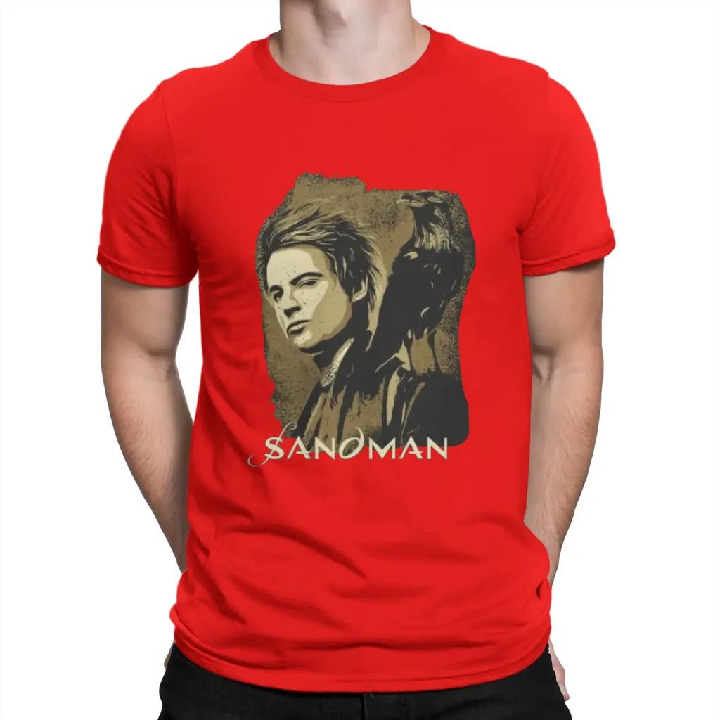 Ilustration Man's TShirt The Sandman Crewneck Short Sleeve 100% Cotton T Shirt Humor High Quality Birthday Gifts Unisex