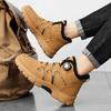 Winter New Style, High Top, Plush and Thickened, Men's Cotton Shoes, Swivel Buckle, Trendy Men's Shoes, British Style, Boots