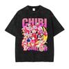 Tsukino Usagi T Shirts Vintage Washed Anime SSailor MMoon Oversized Tshirts Manga Chibiusa Short Sleeve Girl Tops Tees Women