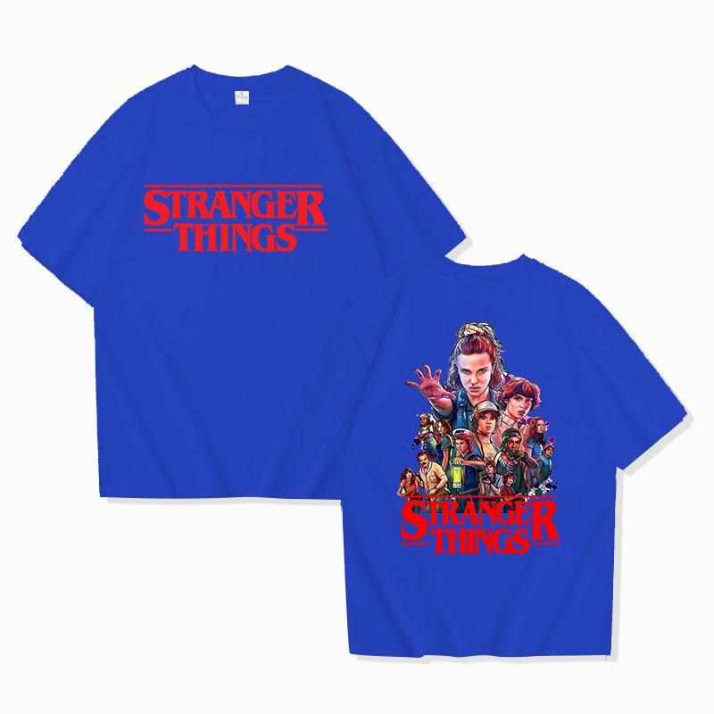 Camiseta de Manga Curta de Verão Unissex Stranger Things, Tamanho Grande XXS-4XL, Exclusivo Transfronteiriço