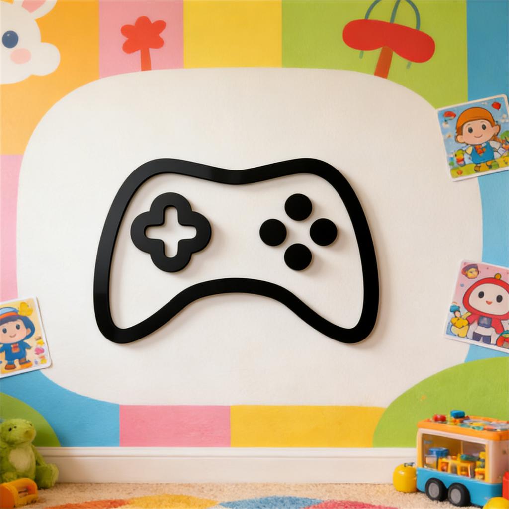 3D Acrylic Self Adhesive Game Room Door Decor Sign for Gamers Kids Christmas Halloween