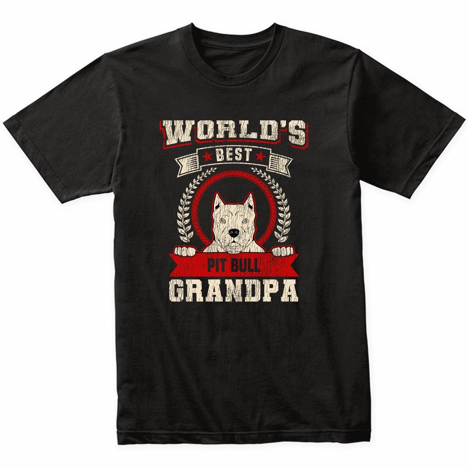 World s Best Pit Bull Grandpa Dog Breed T-Shirt - Pit Bull Terrier Shirt 4XL