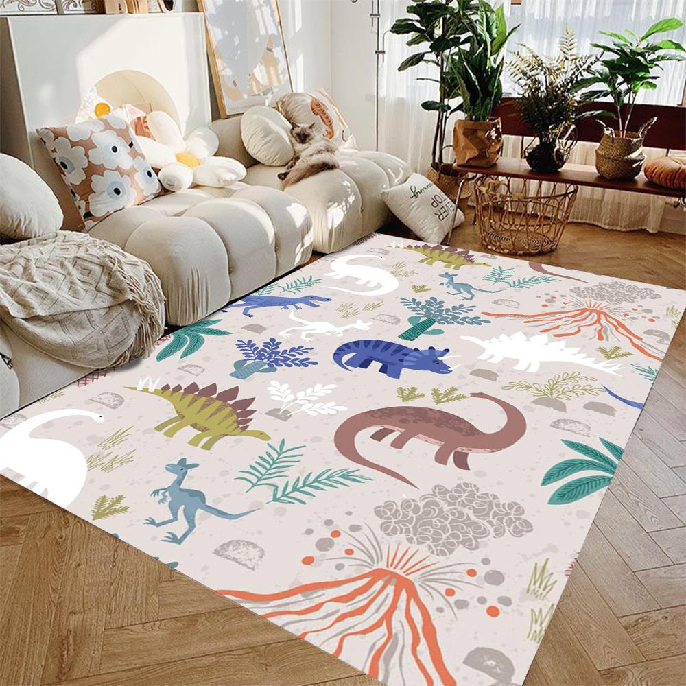 Kawaii Cartoon Dinosaur Carpet Parent-child Activities Area FloorMat Living Room Decor Sofa Rug Bedroom Bedside Rug Kitchen Mat