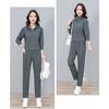 Fashion Women Sport Tracksuit Spring Autumn Half Zipper Stand Collar Casual Two Piece Set Ladies Daily Outdoor Sportswear