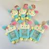 Cartoon Flower Rabbit Series Plush Card Holder Lovely Soft Doll Fashion Keychain Sweet Portable Card Cover Accessory Gift