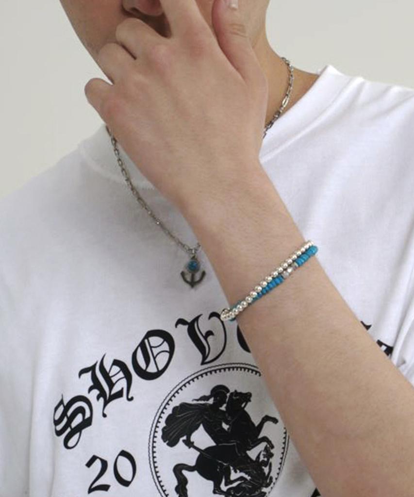 Shoveoff Svn-2003 Simple Turquoise Men'S Necklace For Daily Points