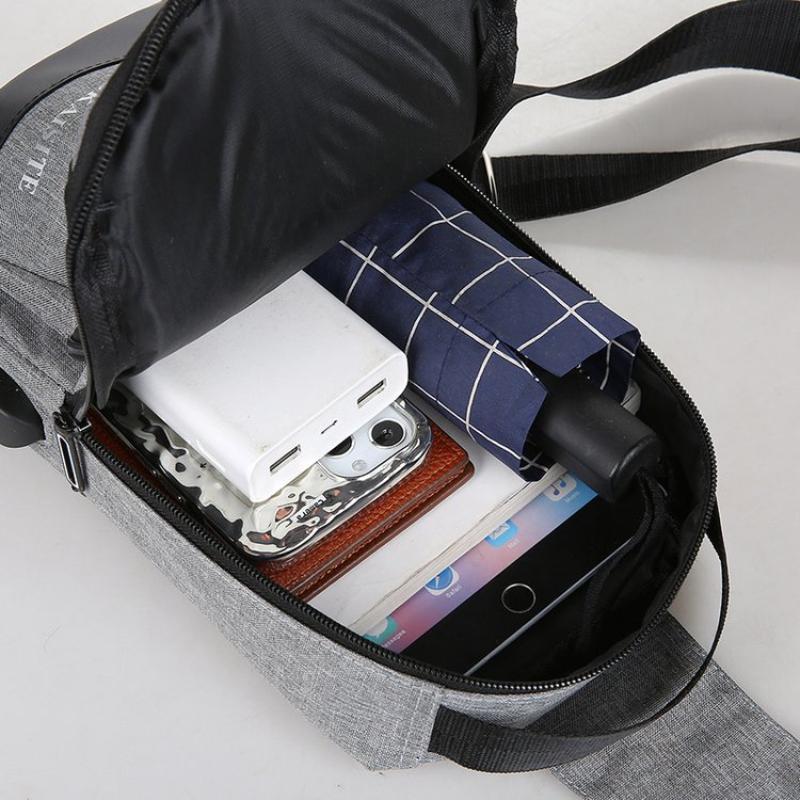 Trendy Crossbody Bag, Men'S Chest Bag, Nylon Fashion Shoulder Bag, Simple Business And Leisure Travel Chest Bag