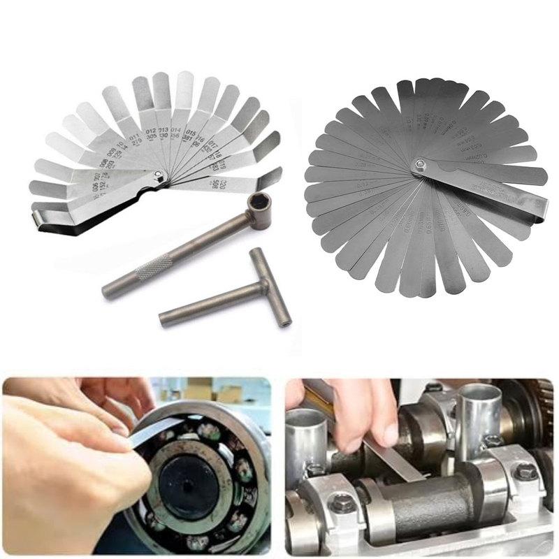 Motorcycle Engine Valve Screw Adjusting Spanner Tool Valve Clearance Adjustment Tools + Feeler Gauge Anti Rust Repair Tool