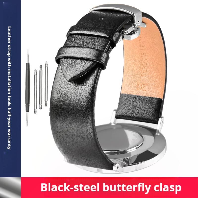 Thin Leather Strap 12 14 15mm 16mm 18mm 19mm 20mm 22mm For Tissot Longines Casio Watch Band Men Women Brown Blue White Bracelet