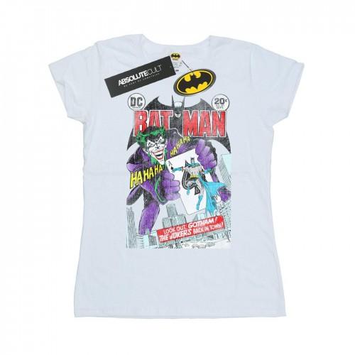 DC Comics Womens/Ladies Batman Joker Playing Card Cover Cotton T-Shirt