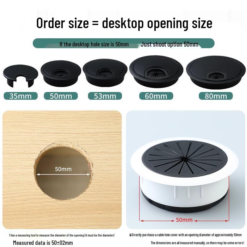 Bürotisch Kabeldurchführung: Dekorative Durchführungs- & Kabelmanagementabdeckung