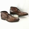 BLACKRAPID Made in Italy Vollleder Chukka Boots Braun Größe 8 26,5 Herren(GEBRAUCHT)