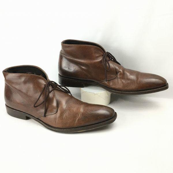 BLACKRAPID Made in Italy Vollleder Chukka Boots Braun Größe 8 26,5 Herren(GEBRAUCHT)