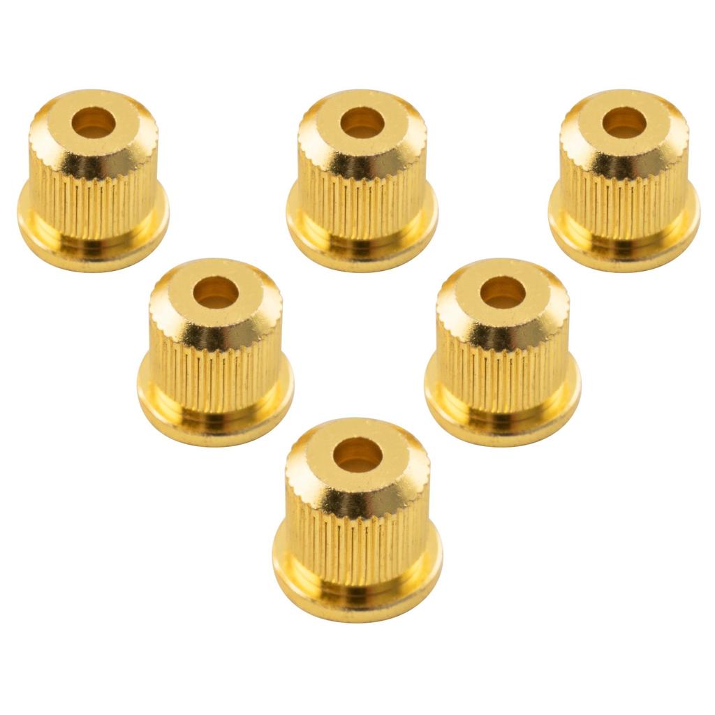 Musiclily Ultra 8.3mm Brass G-TLB-1 Guitar String Bushings for TL Telecaster Electric Guitars, Gold (Set of 6)