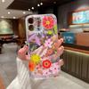 Internet Celebrity Explosion Color Flowers for Apple 12 Mobile Phone Case Iphone17/16/15promax Anti-drop Transparent