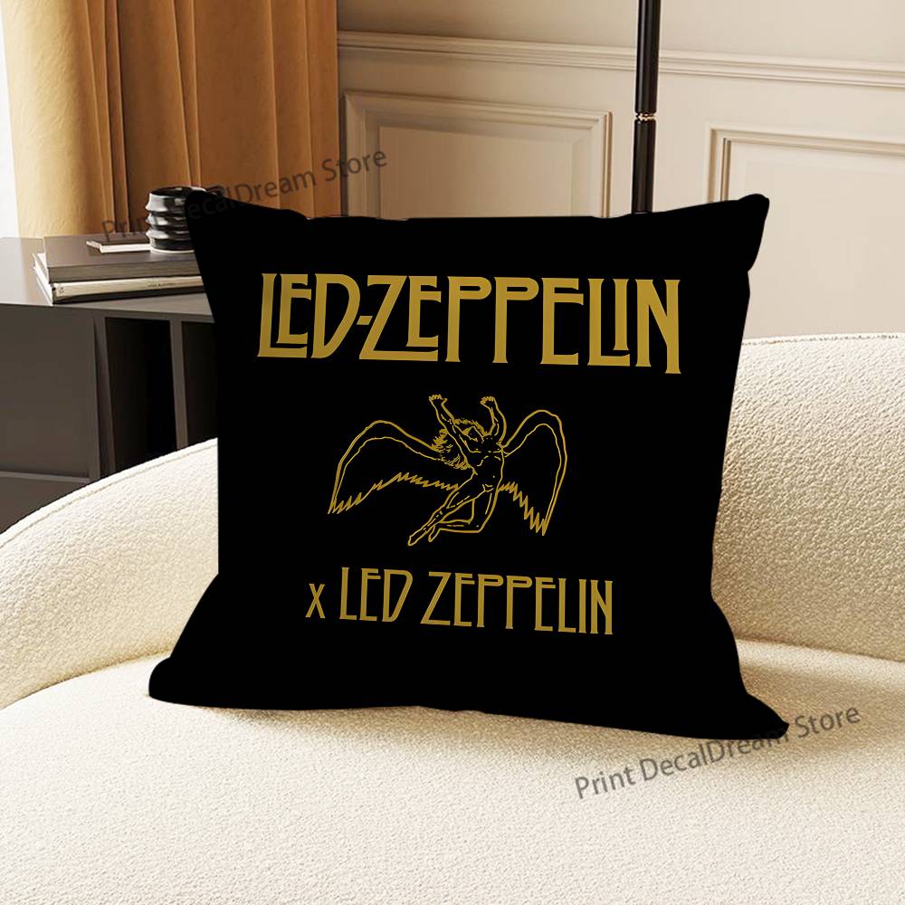 Hot LLed ZZeppelins Band Pillow Case For Sofa Decor Car Office Room Printing Cushion Cover Decorations and Protector