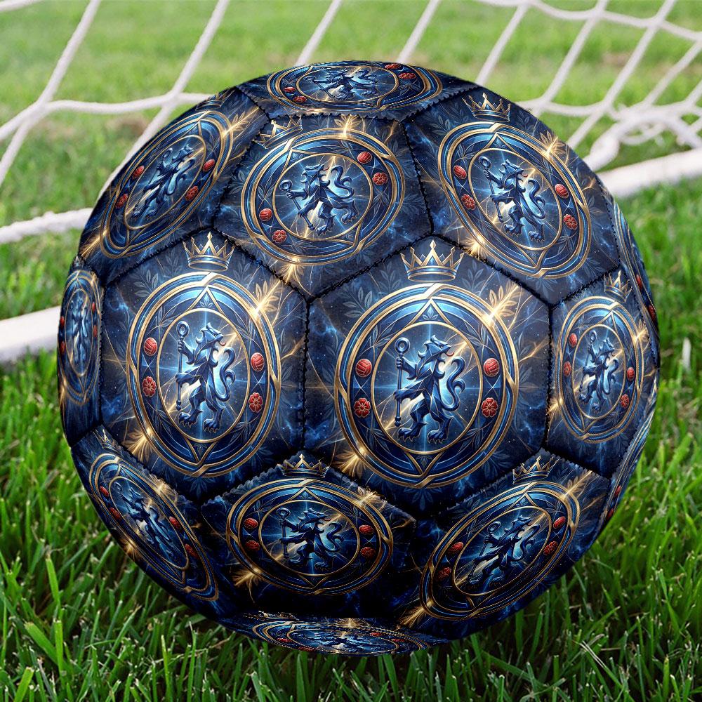 Chelsea Football Club Print Size 5 Soccer Ball, Standard Match Football for Sports Game and Team Practice, Ideal Gift for Soccer Fans