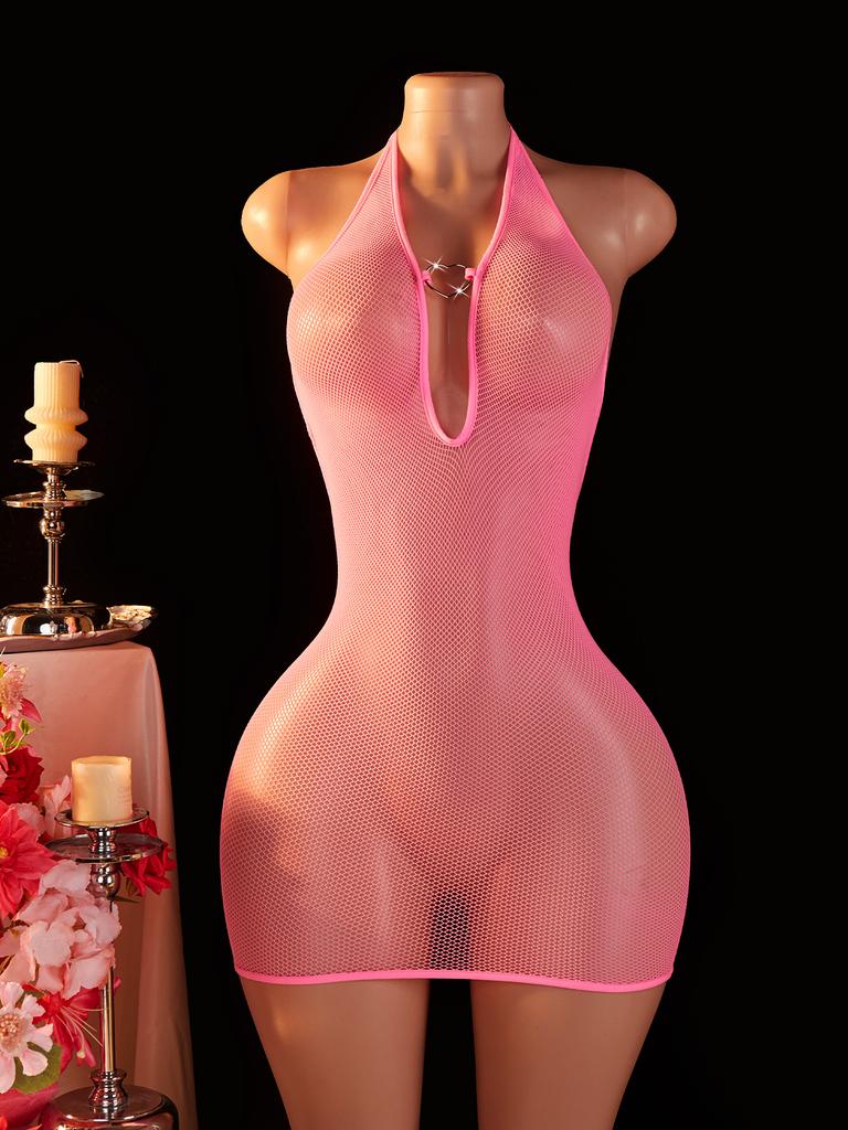 Sexy Adult Women Porn Dress Clothing Erotic Crotchless Lingerie Transparent Hollow Deep V Exotic Exposed Buttocks Babydolls