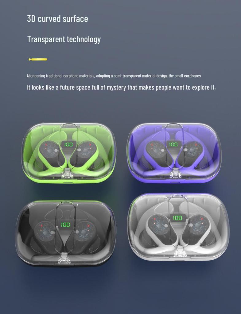 OWS High-End Bone Conduction Bluetooth Headset with Digital Display