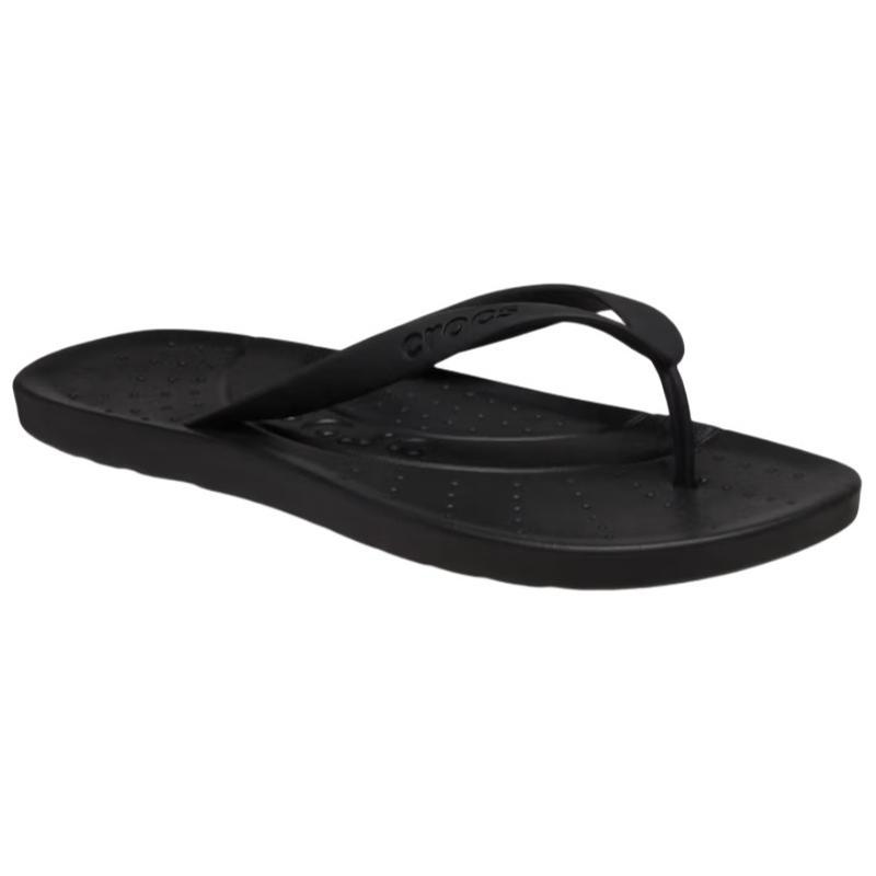 Crocs Round Toe Open Toe Non-Slip Slippers Unisex Black