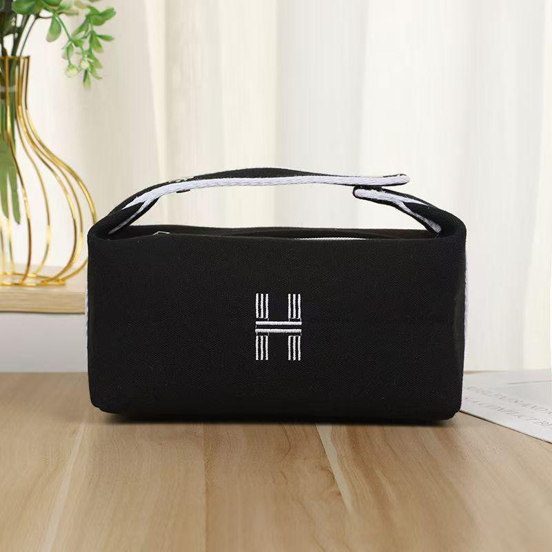 

Сумка-тоут из канвы в корейском стиле - Большая дорожная сумка для макияжа и ухода за кожей