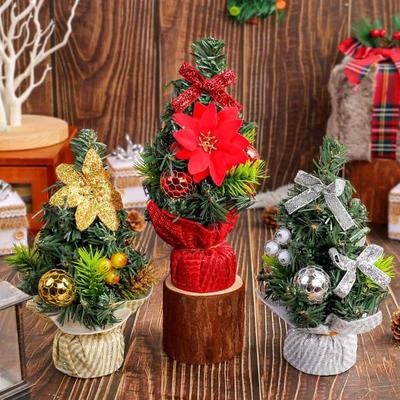 20cm Mini Weihnachtsbaum Schreibtisch Tischdekoration Kleine Party Ornamente Geschenk Home Decoration Party DIY Festival Supplies