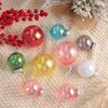 8cm Laser Christmas Balls Pendant Shatterproof Reusable Colorful Christmas Hanging Balls Elegant Plastic Xmas Tree Pendants