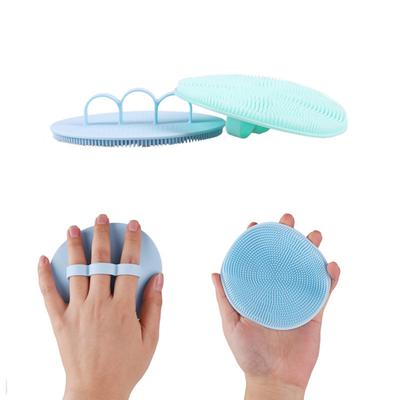 Silicone Shower Brush 3-finger Non-slip Massage Brush Cleansing Scrubber Gentle Exfoliating Glove