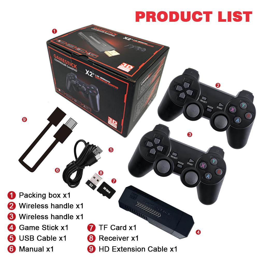 58000 Game 256G GD10 Pro GD20 Video Game Console 2.4G Double Wireless Controller Game Stick 4K 30000 Games 64GB 128GB Retro Game