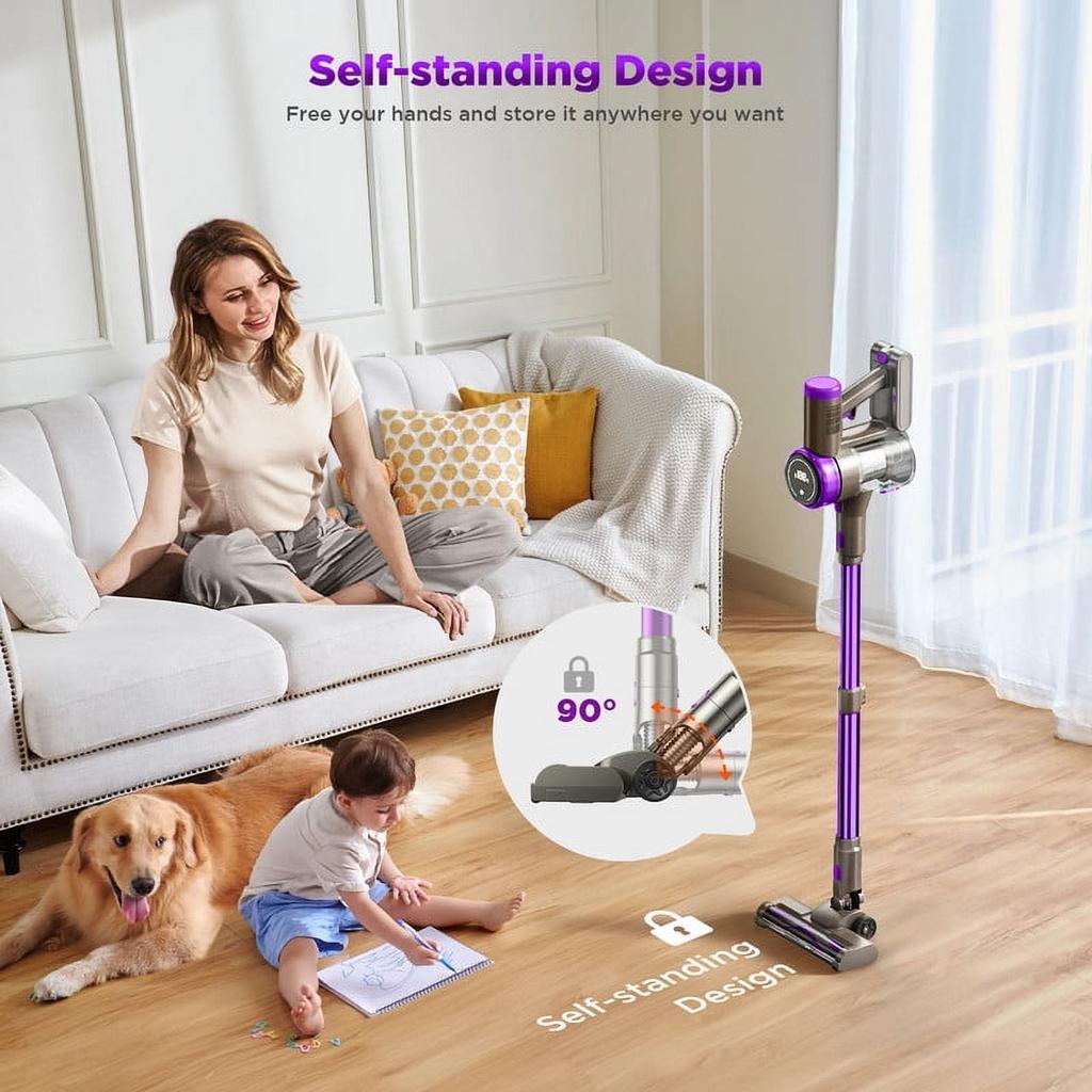 Cordless Stick Vacuum Cleaner 38KPA 50Mins 2200mAh Lightweight for Home Pet Hair Carpet Hard Floor