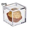 Priehľadné akrylové krabičky Malé štvorcové kockové nádoby s viečkom Plastový organizér na ukladanie sladkostí piluliek drobných šperkov