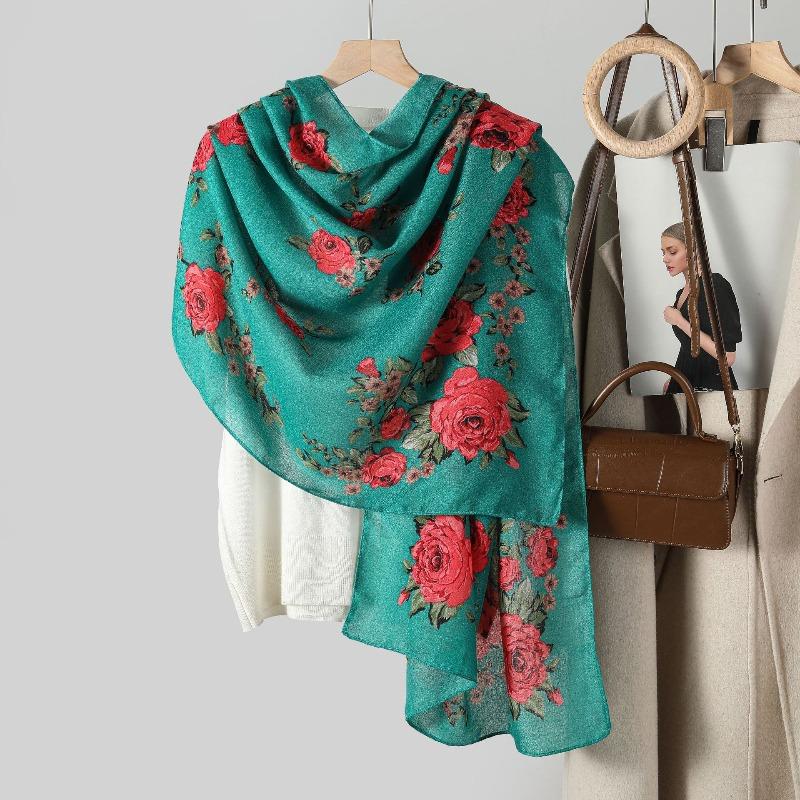 Women's Xinjiang retro printed headscarf spring and autumn travel photo wearing scarf cape hot sale