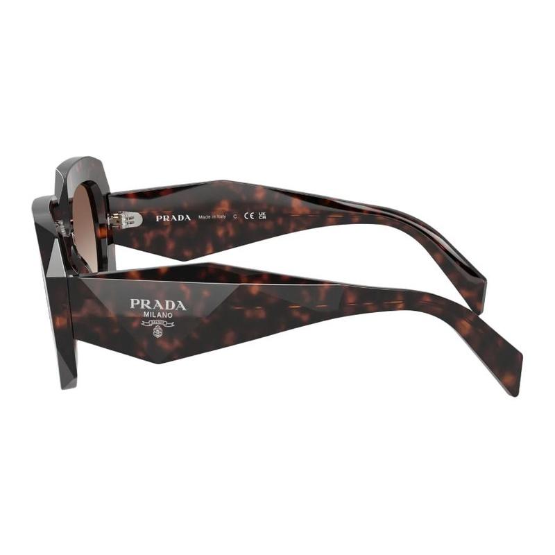 Prada Logo design on side of mirror Acetate Irregular Sunglasses Women's Tortoiseshell Tortoiseshell 55 in original box and bag