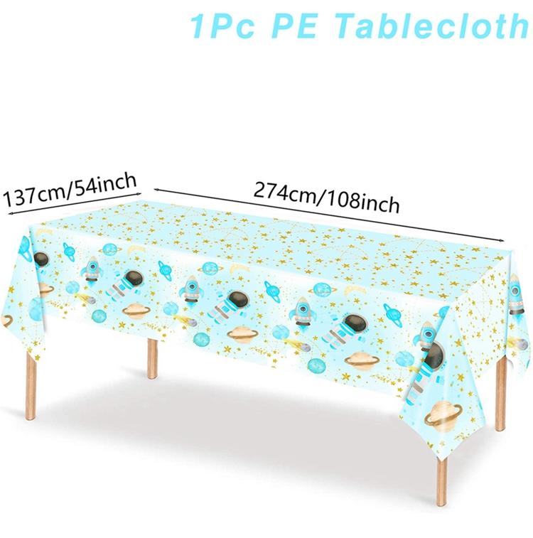 Space Astronaut Tablecloth Astronaut Table Covers Kids Birthday Party Decor Baby Shower Rocket Outer Space Planet Party Supplies